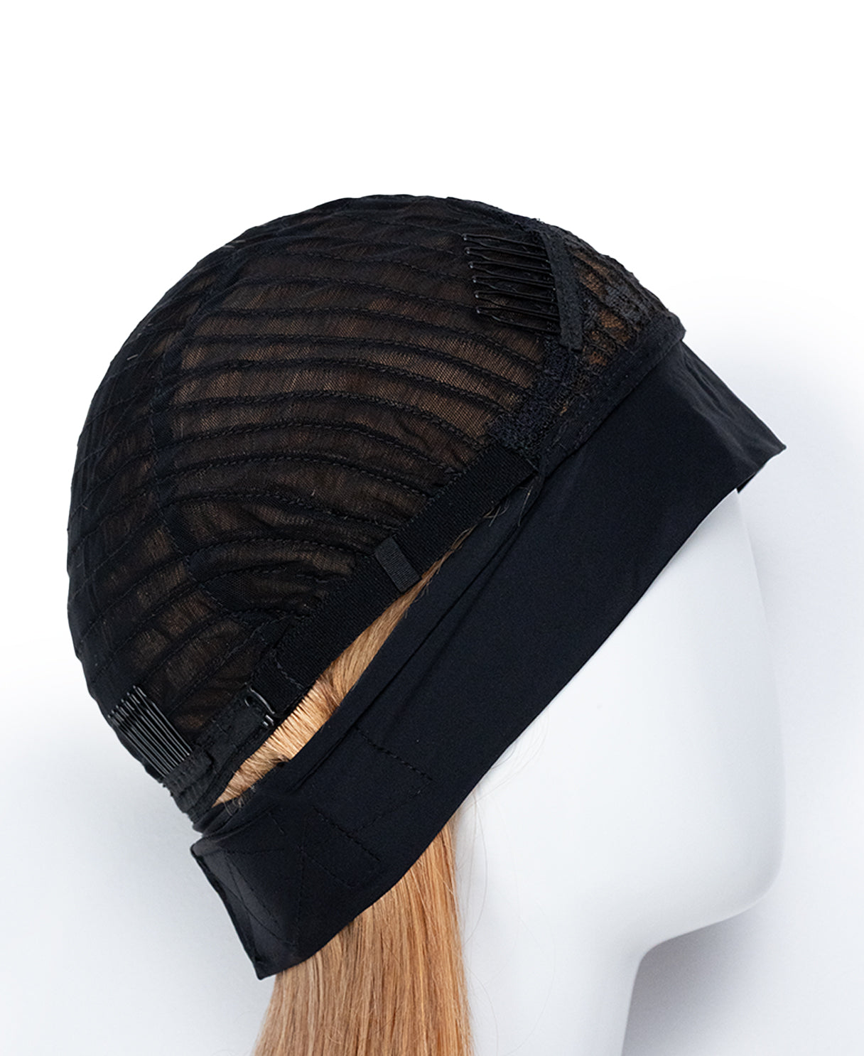 headband human hair wig - 18" strawberry blonde.