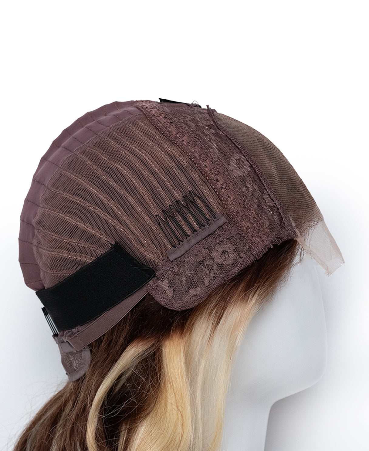 lace front human wig - 20" chunky highlights.