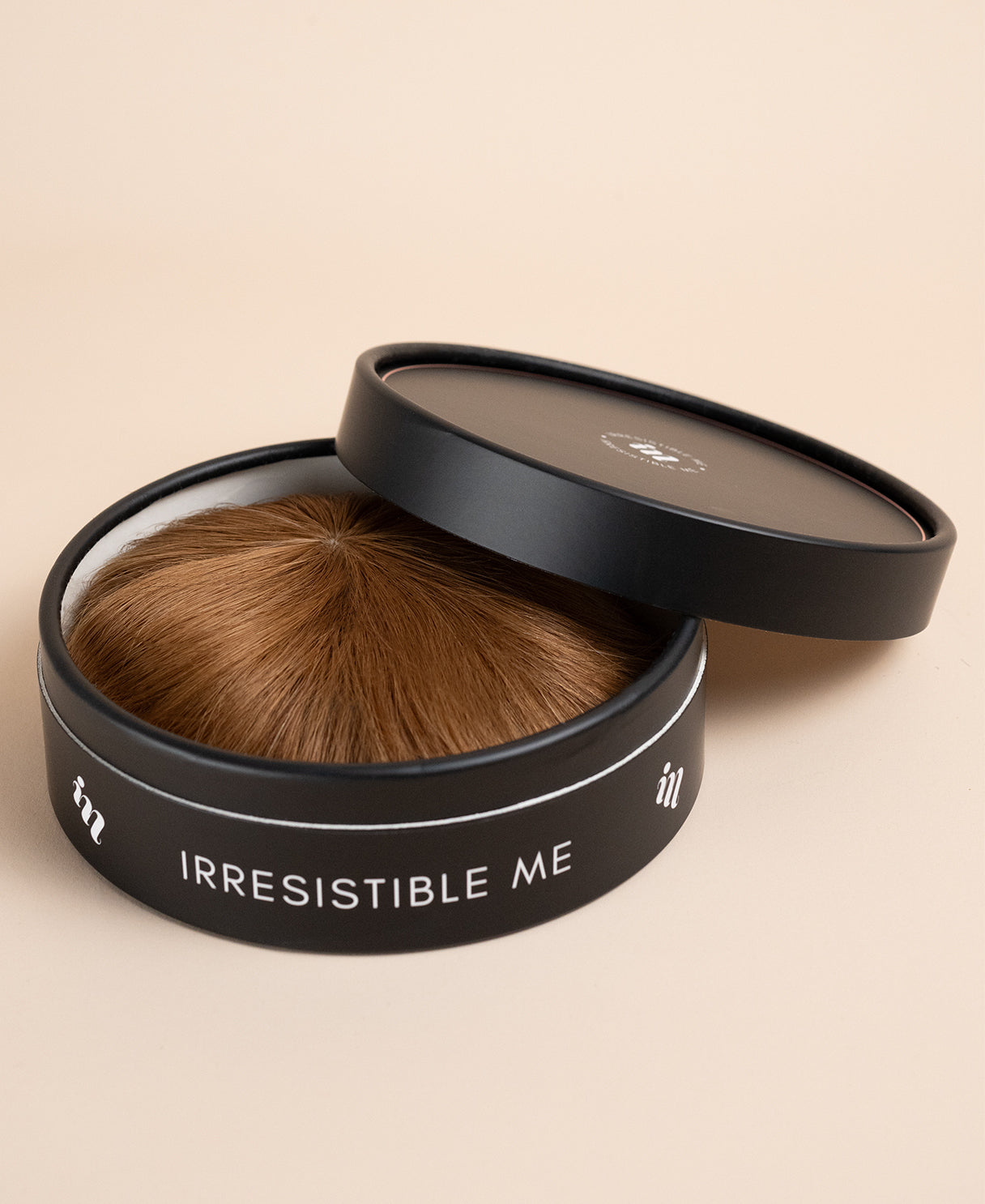 hair topper with bangs 12" light brown.