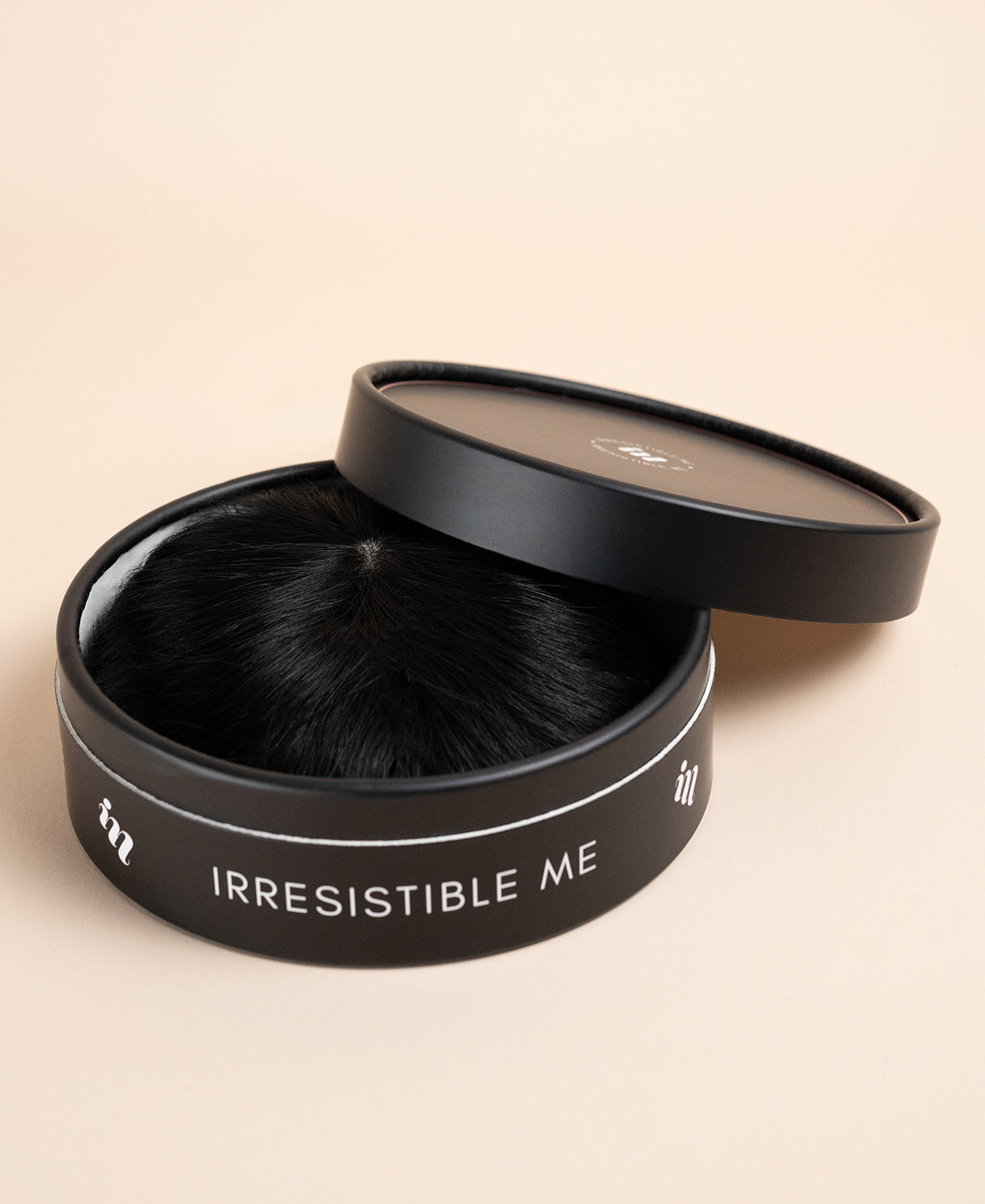 hair topper with bangs 12" jet black.