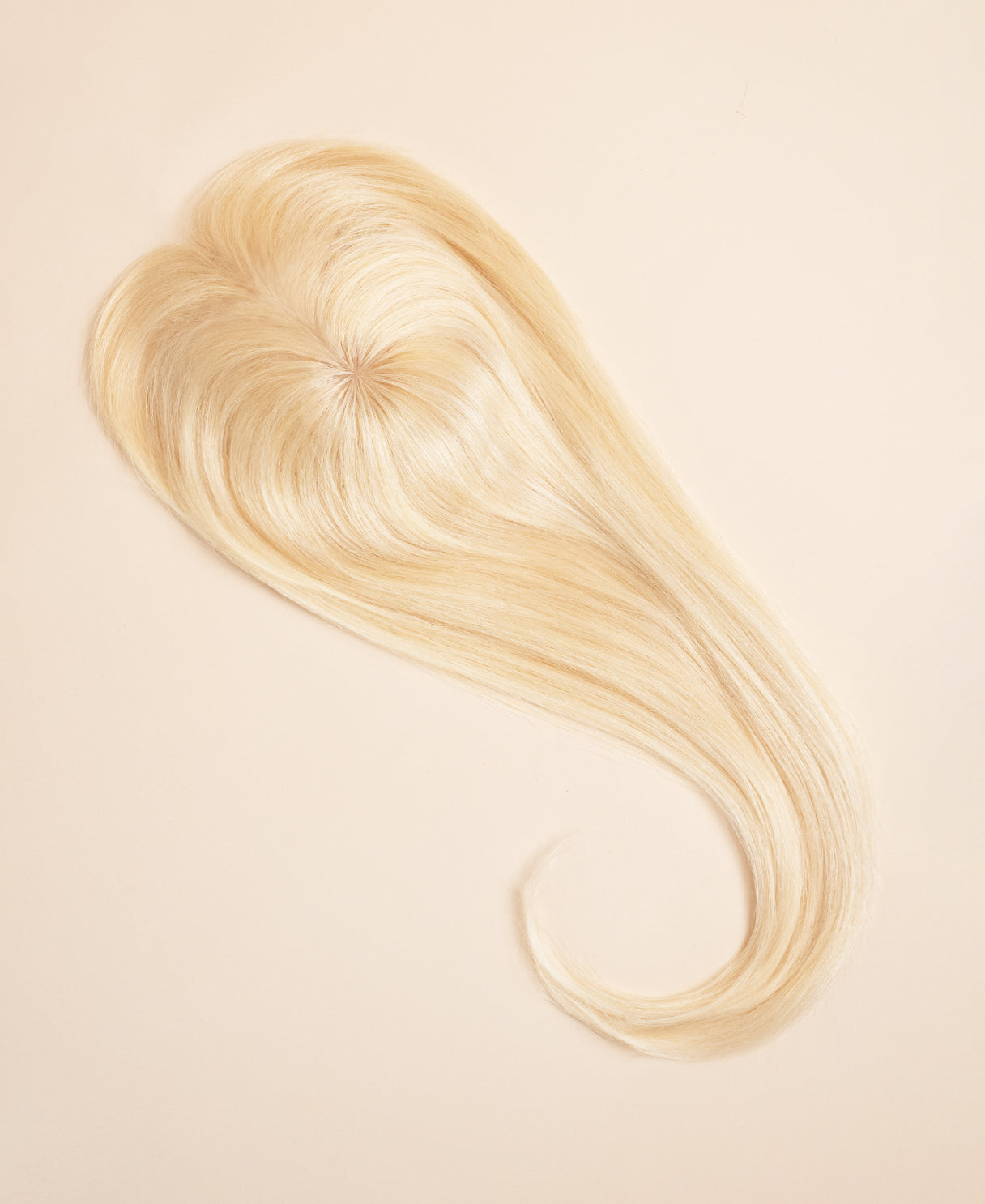 hair topper with bangs 12" light blonde