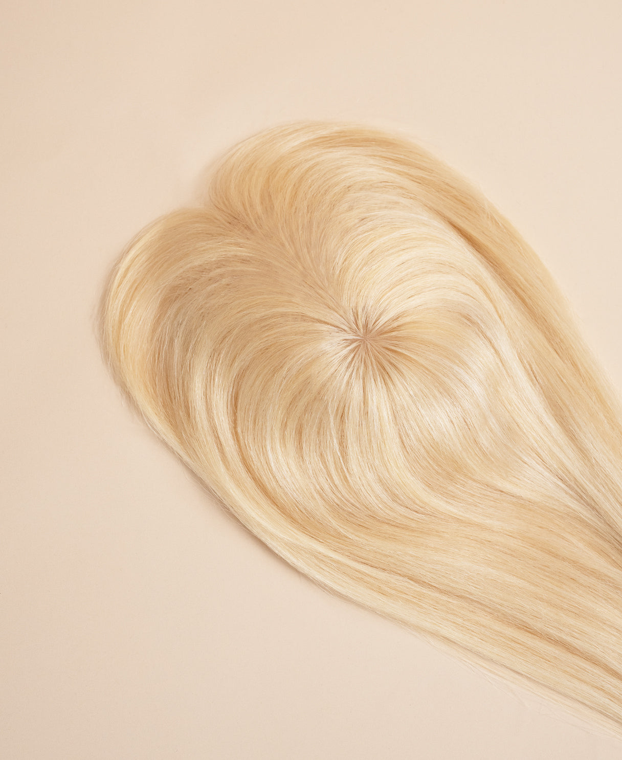 hair topper with bangs 12" light blonde