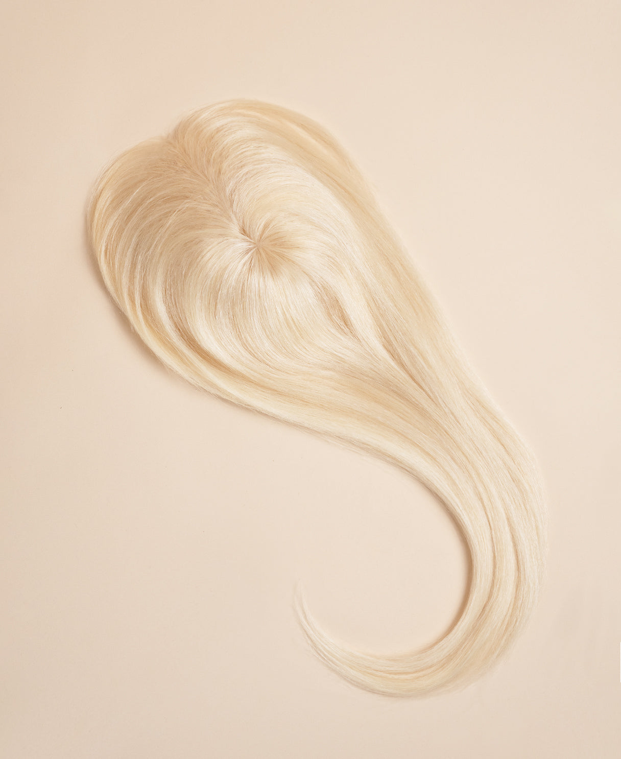 hair topper with bangs 12" platinum blonde.