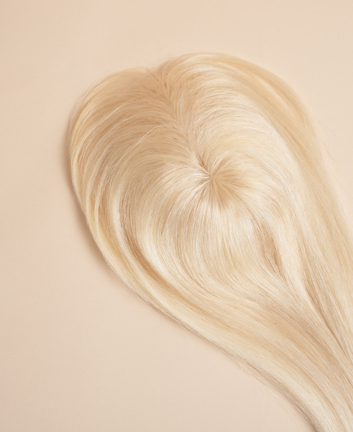 hair topper with bangs 12" platinum blonde.