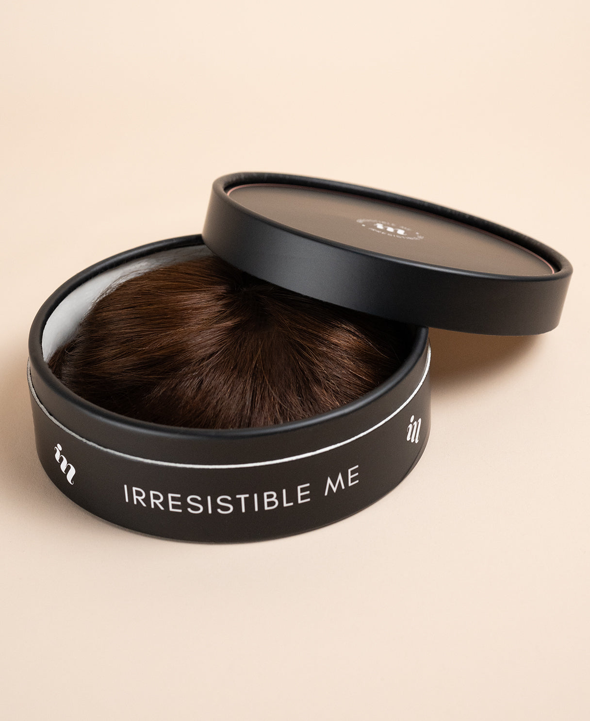 hair topper with bangs 12" chocolate brown.