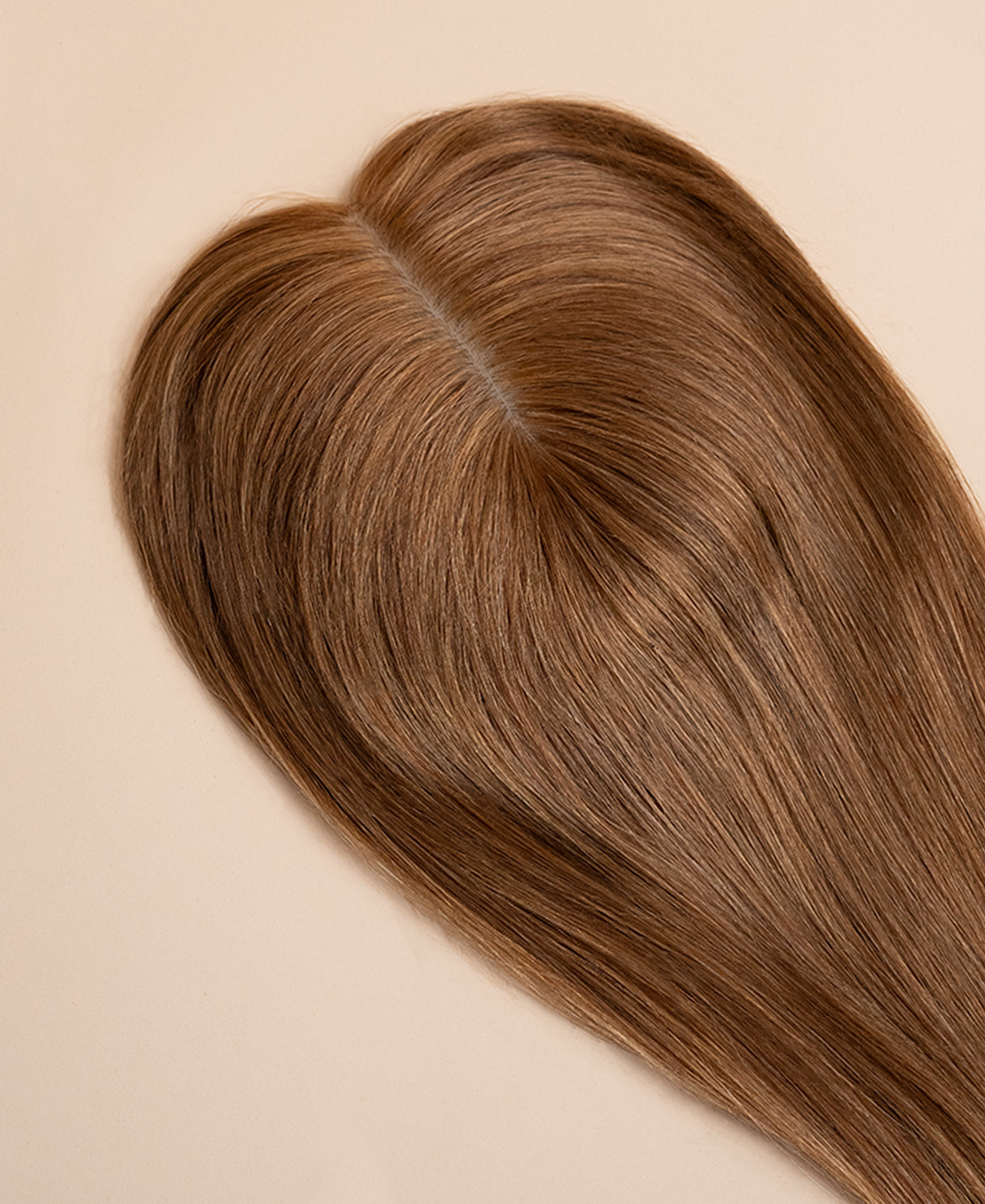 premium hair topper 14" light brown.