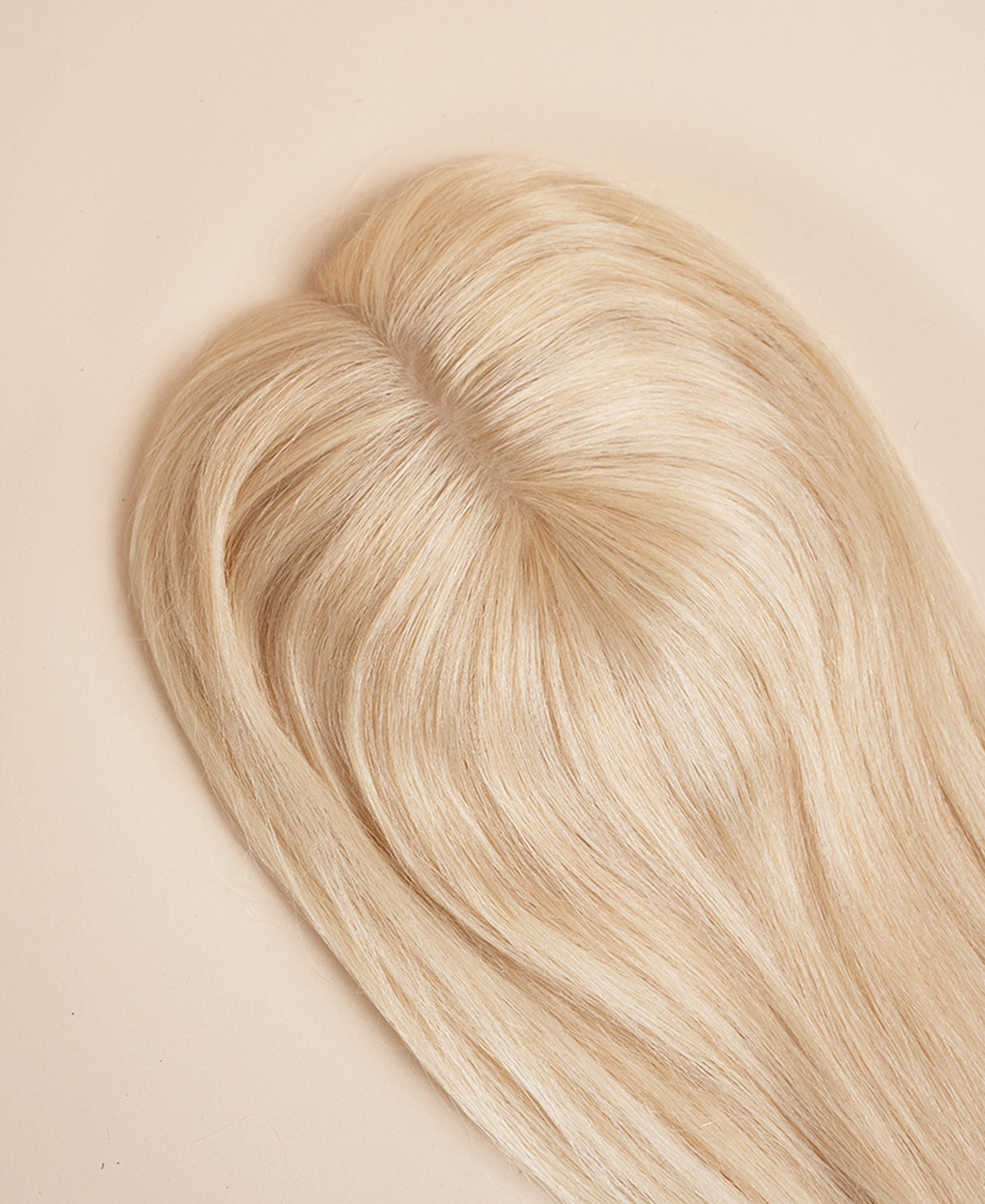 premium hair topper 14" platinum blonde (#60).