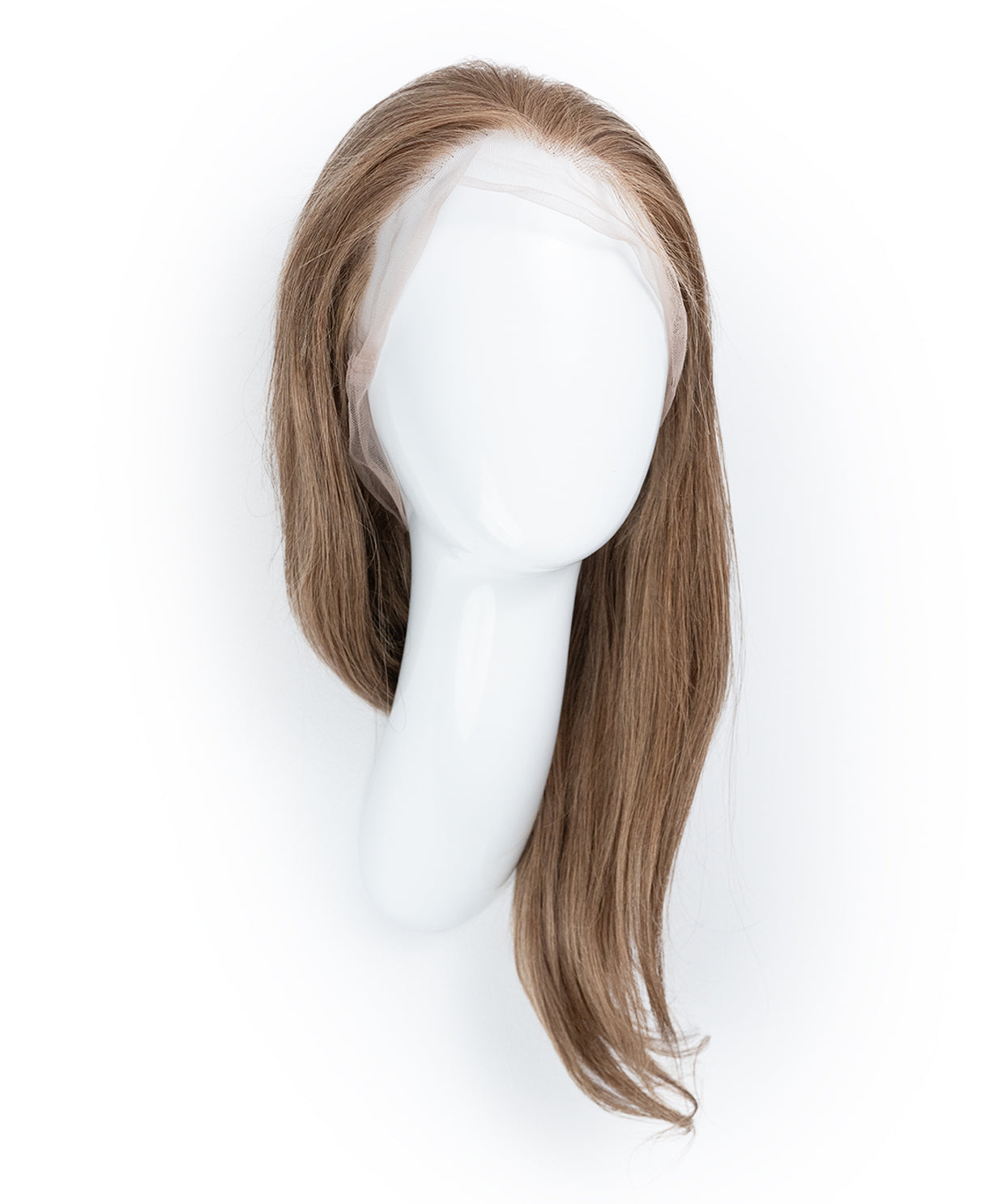 full lace human wig - 12" ash.