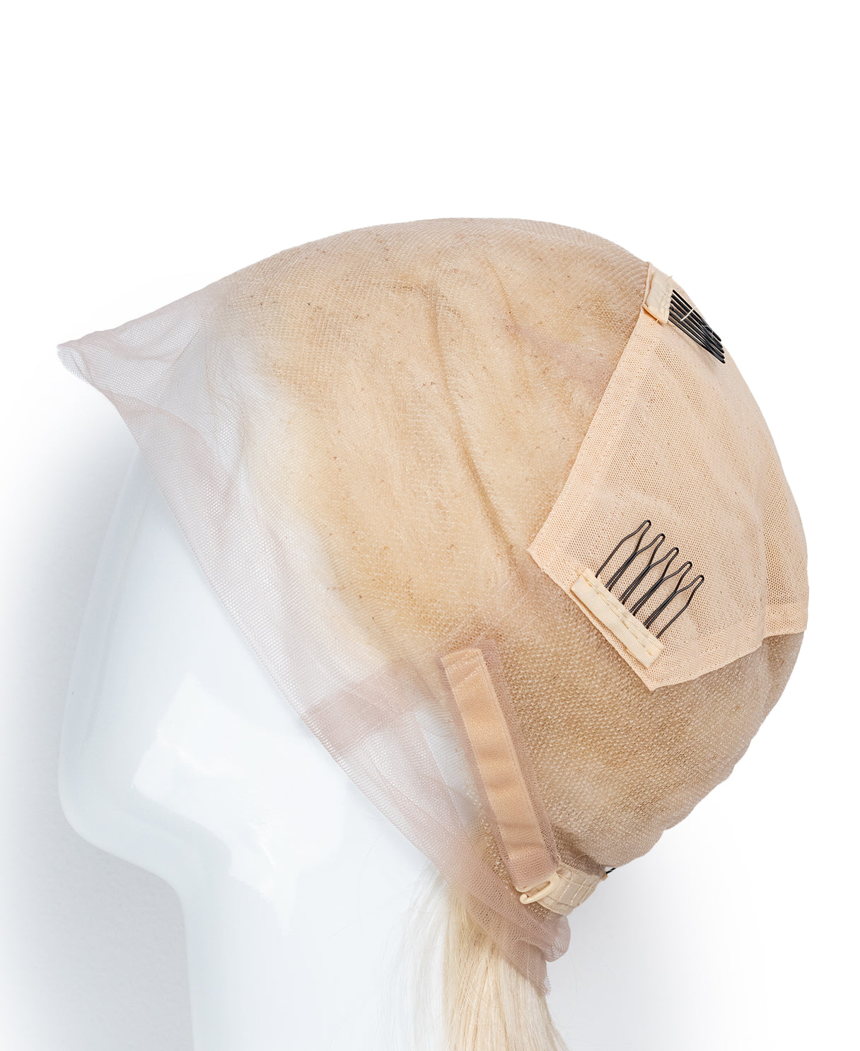 full lace human wig - 20" platinum blonde.