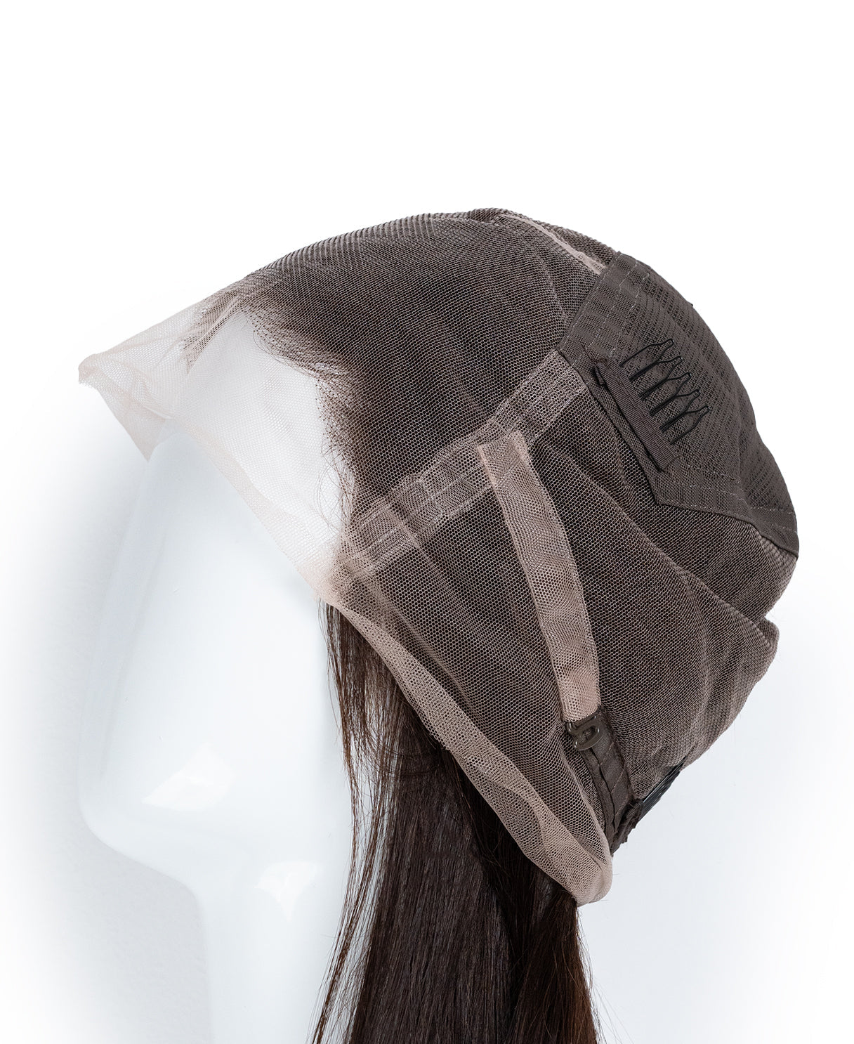 full lace human wig - 14" chocolate brown.