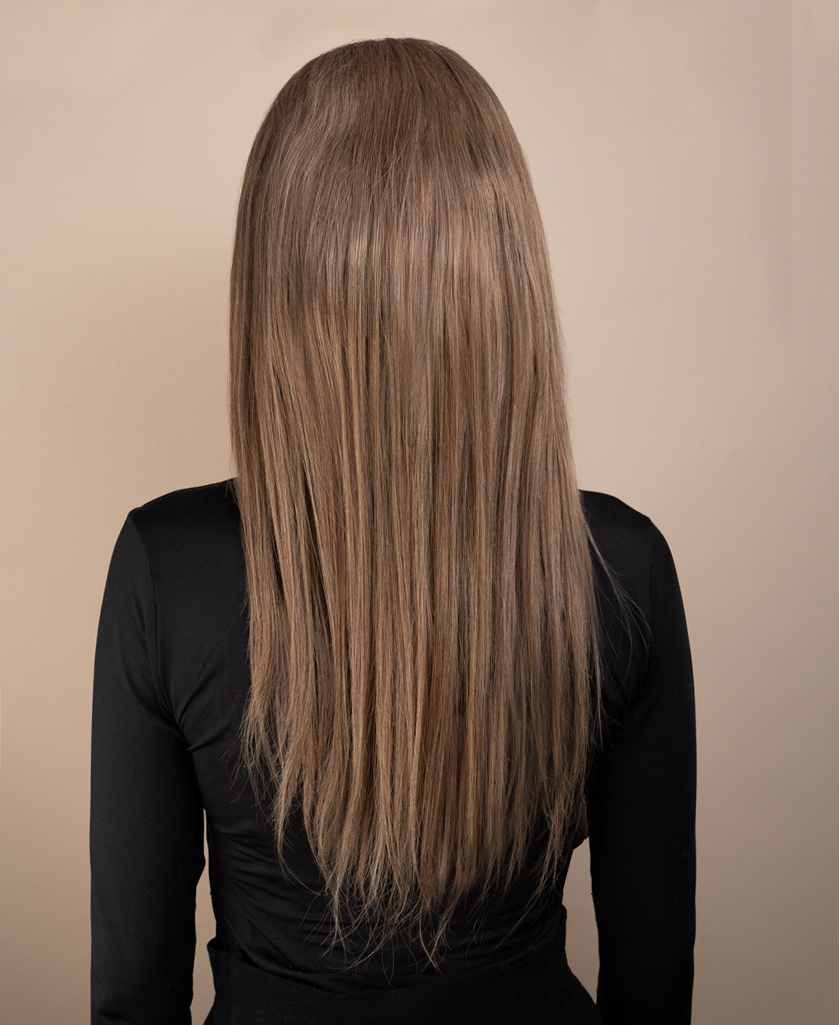 full lace human wig - 20" ash.