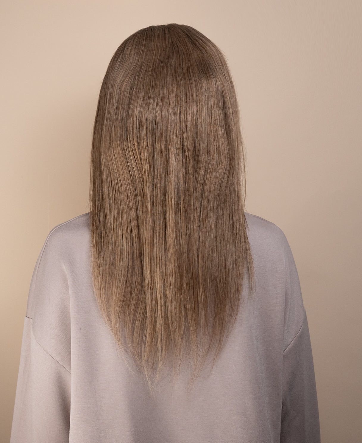 full lace human wig - 14" ash.