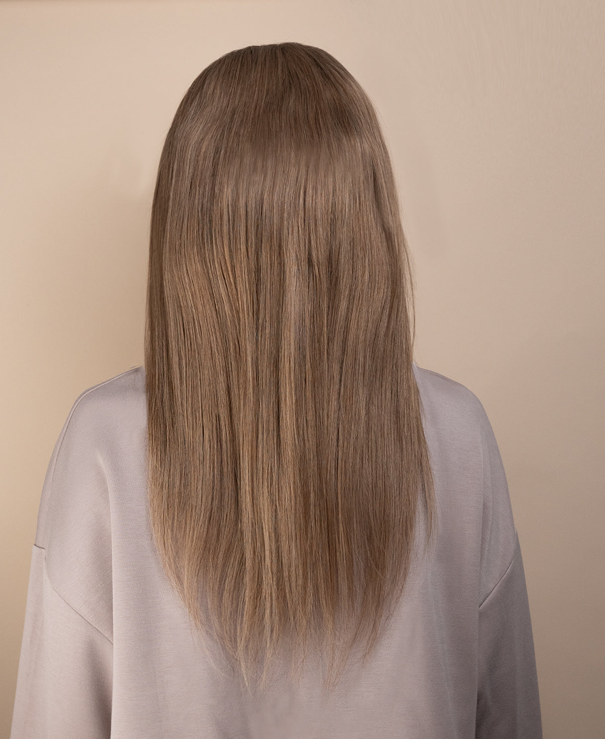 full lace human wig - 16" ash.