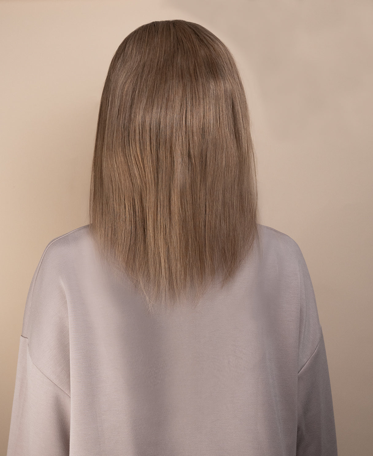 full lace human wig - 12" ash.