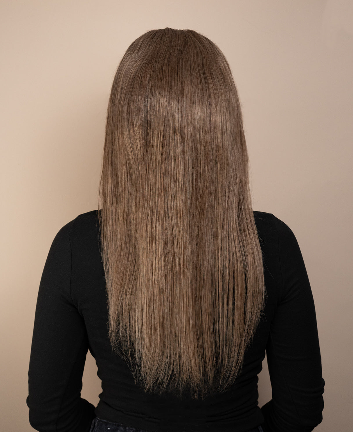 full lace human wig - 18" ash.