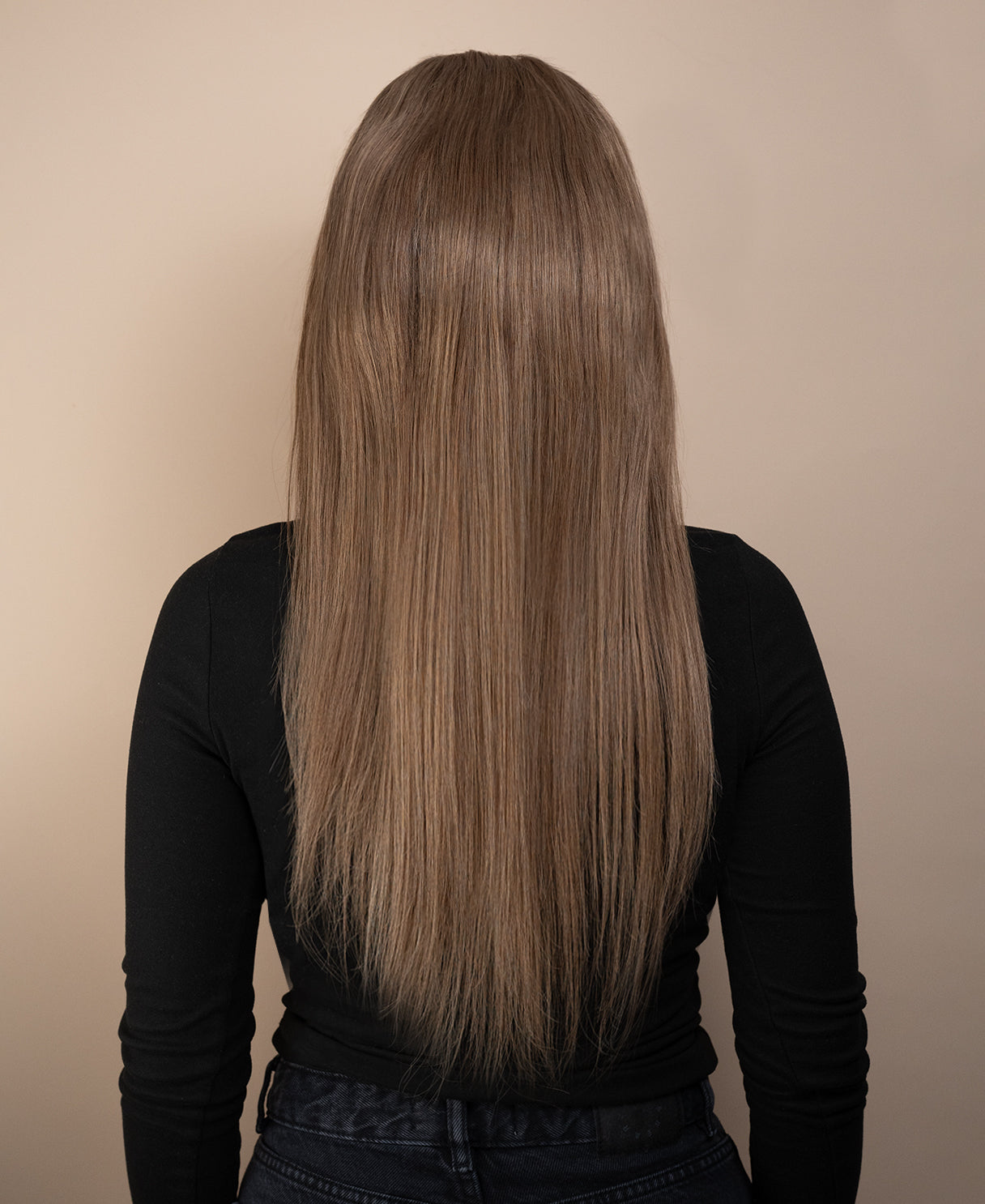 full lace human wig - 22" ash.