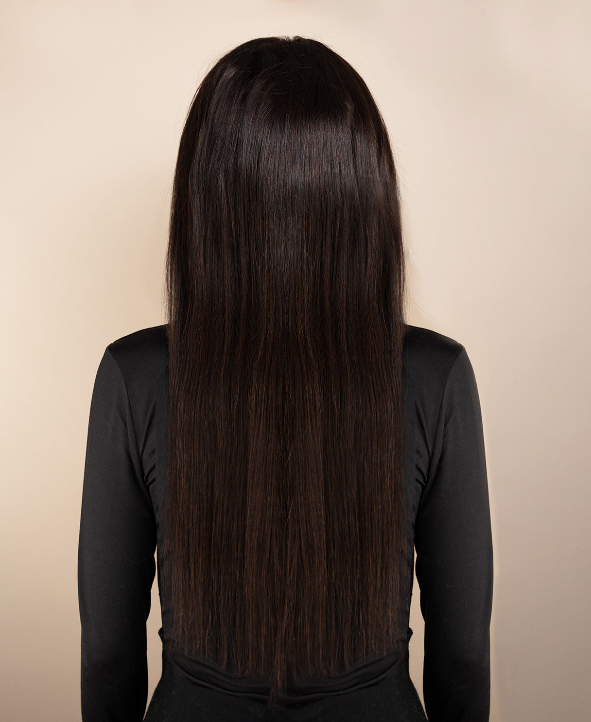 full lace human wig - 22" chocolate brown.