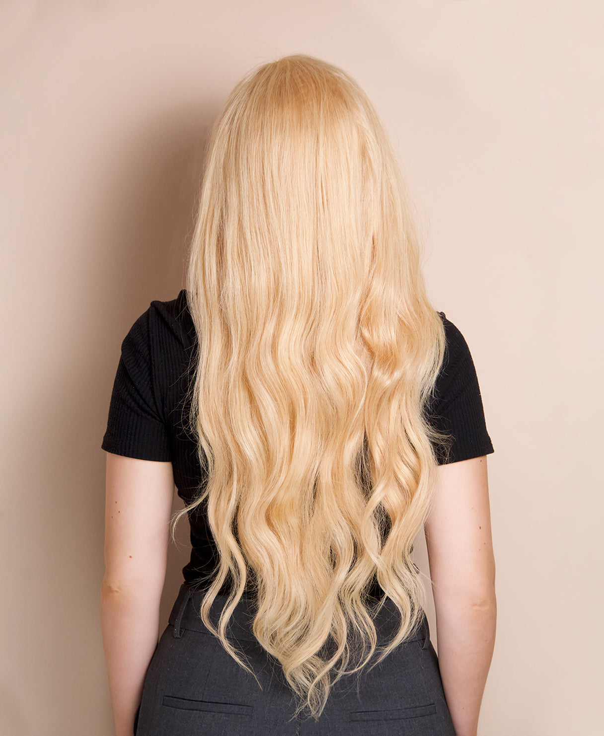 lace front human wig - 24" honey blonde.