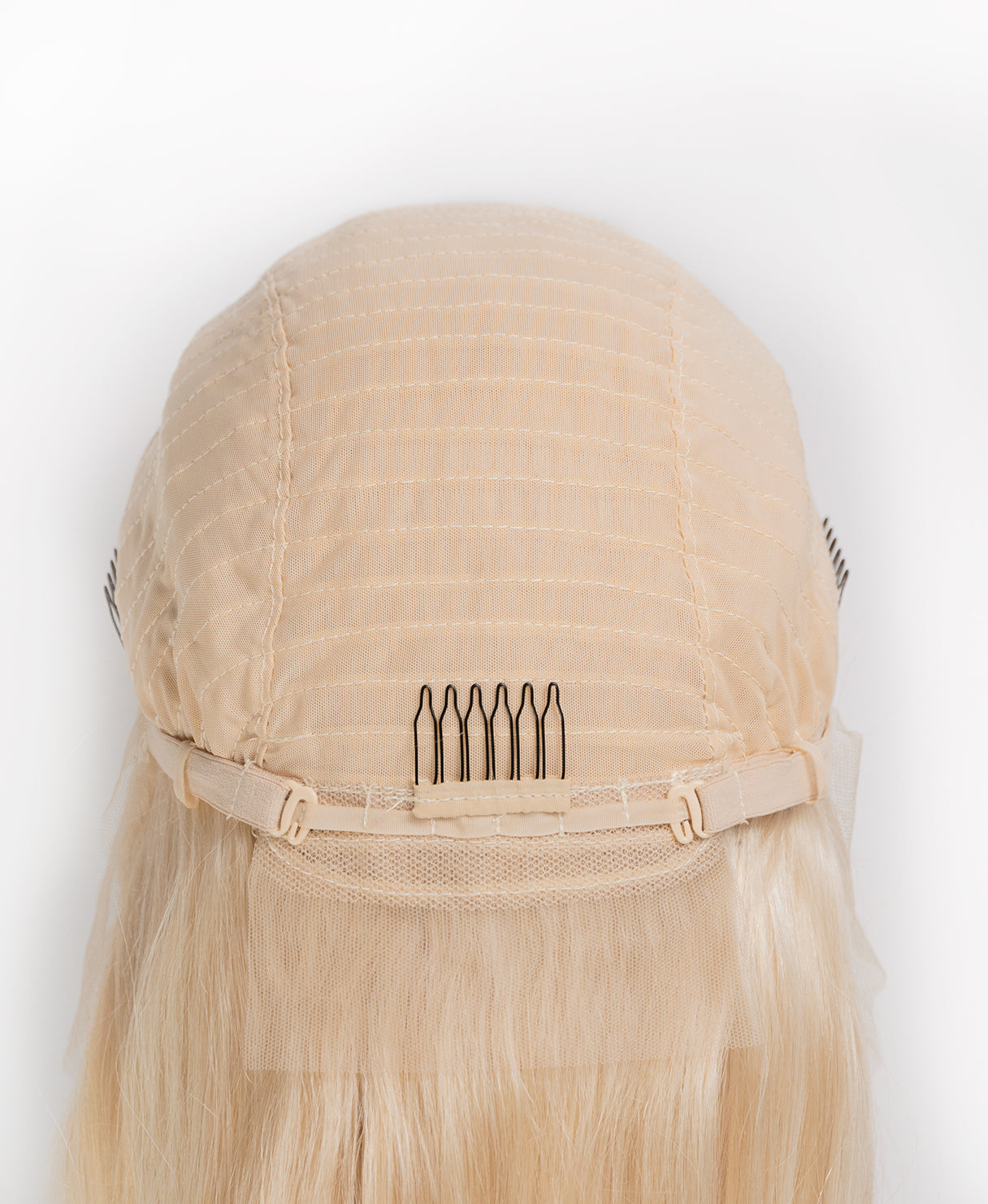 lace front human wig - 26" platinum blonde.