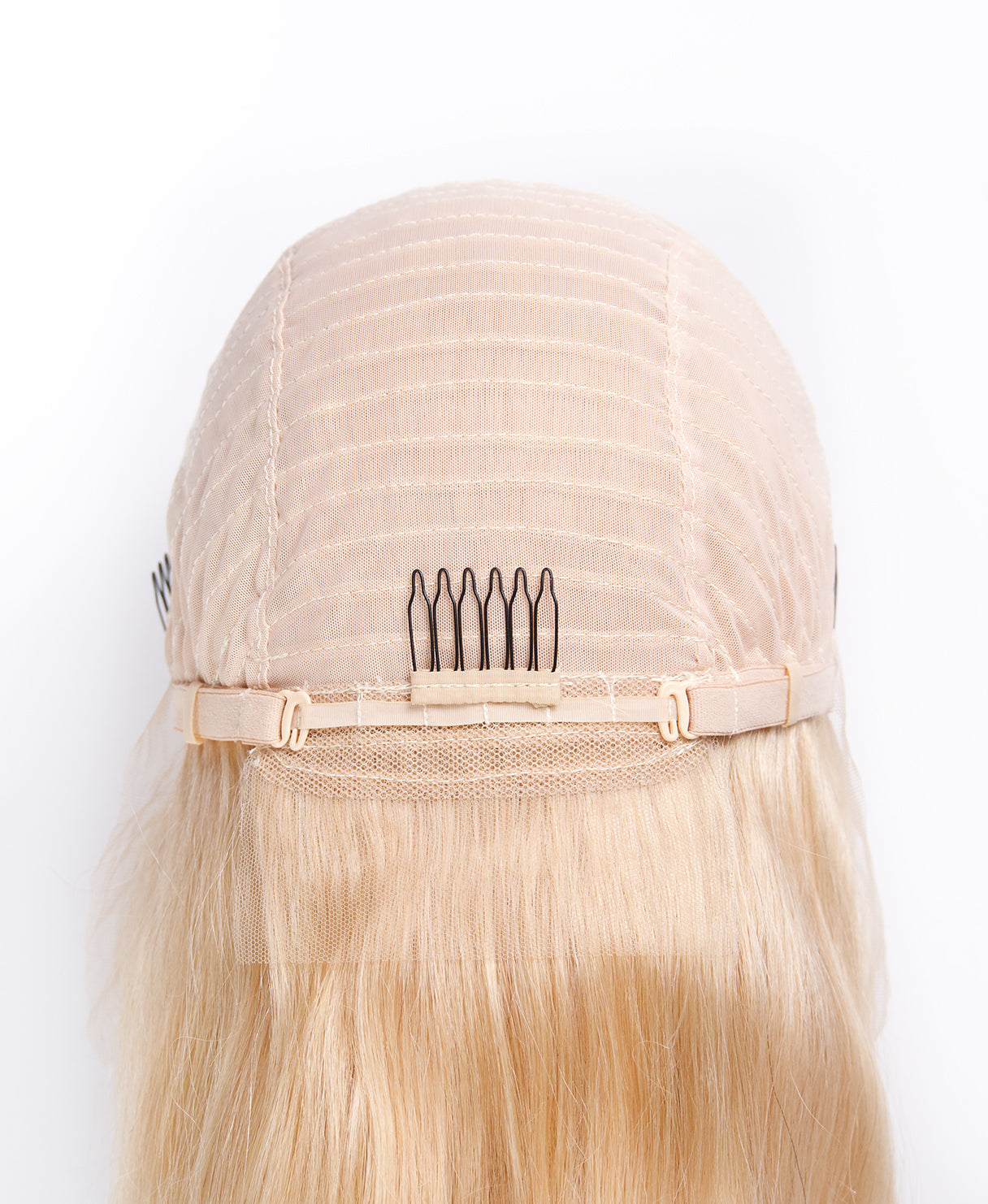lace front human wig - 18" honey blonde.