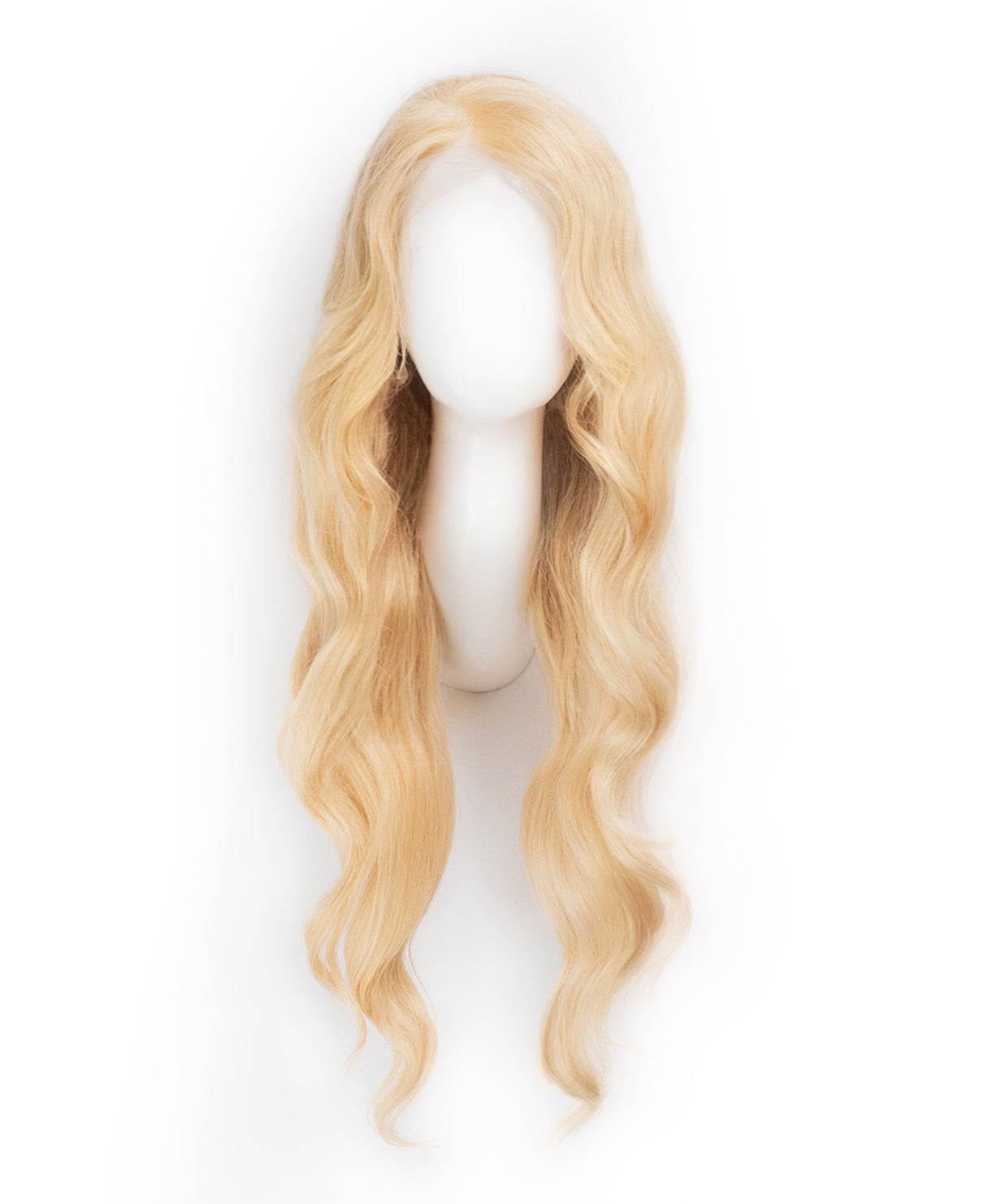 lace front human wig - 24" honey blonde.