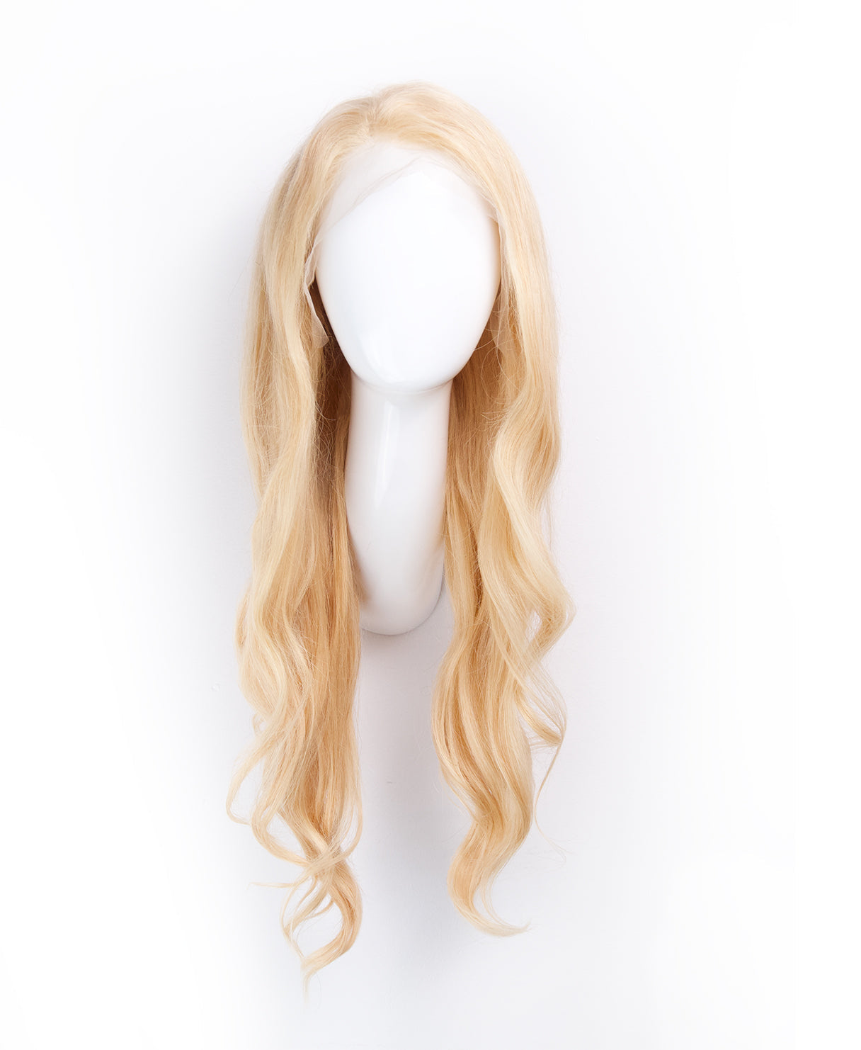 lace front human wig - 18" honey blonde.