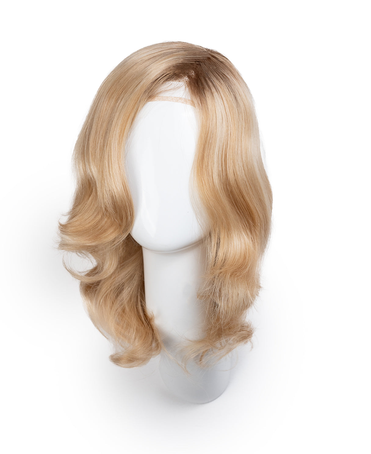 european virgin hair wig - 10" blonde highlights.