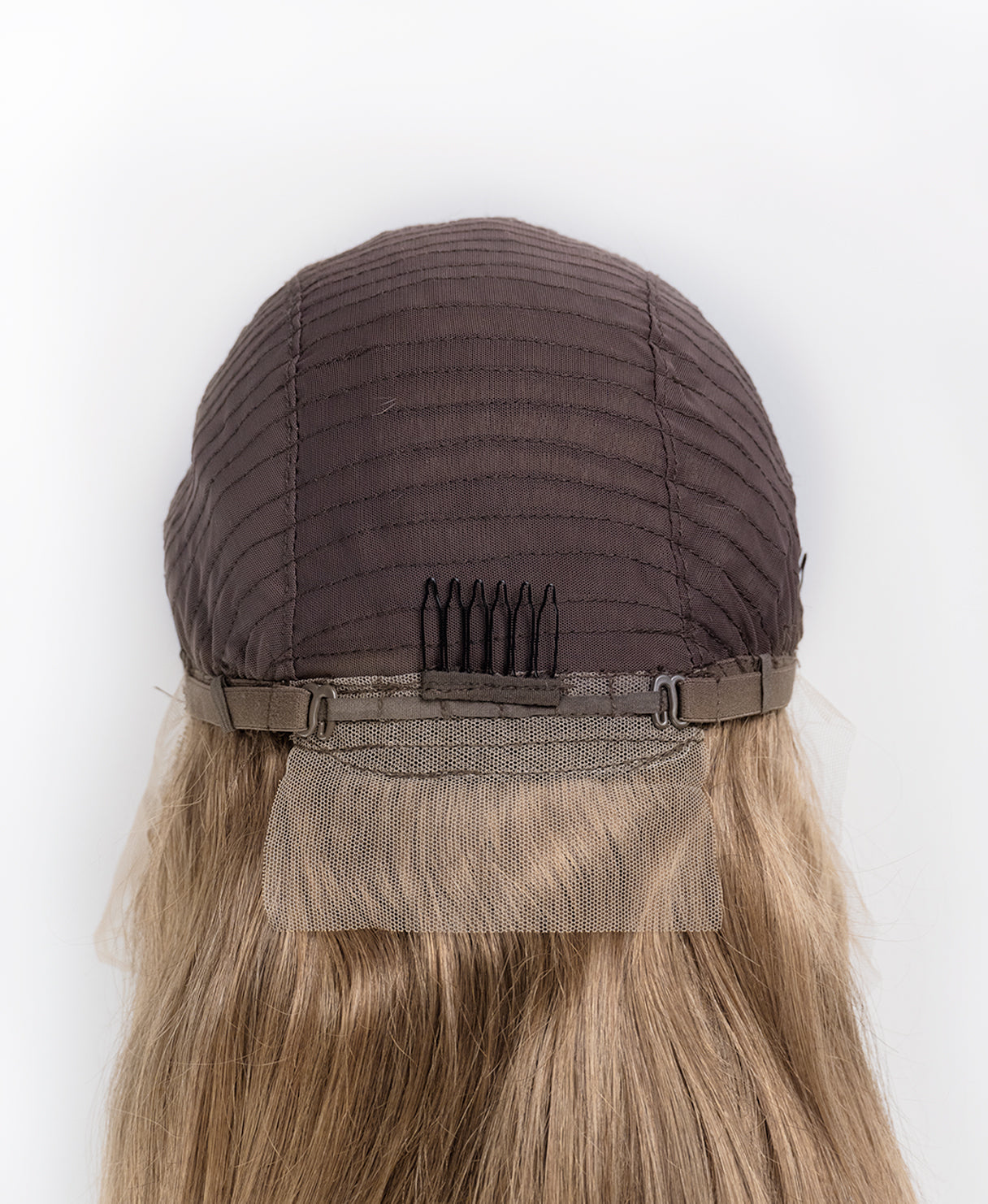 lace front human wig - 18" ash blonde.