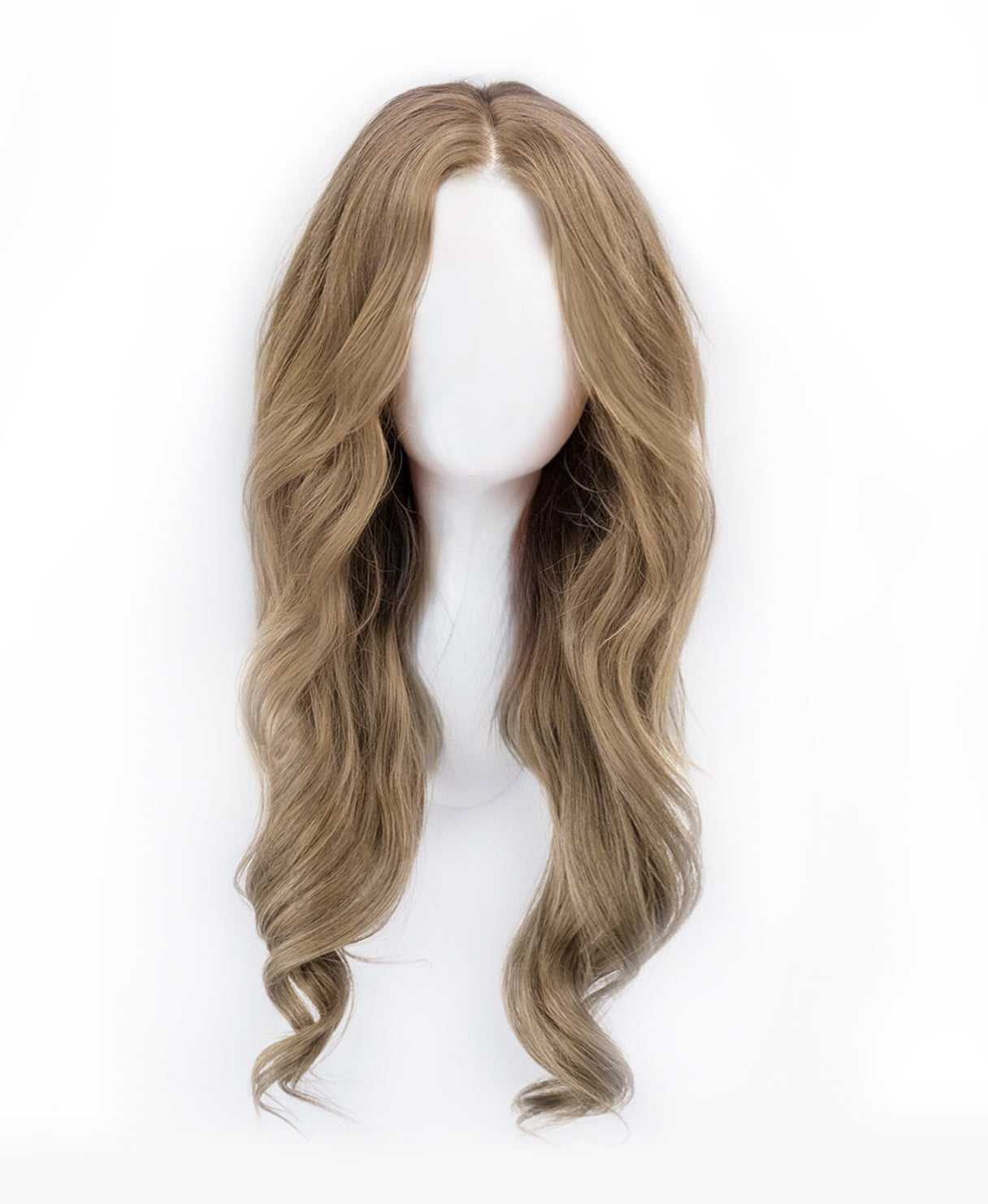 lace front human wig - 20" ash blonde.