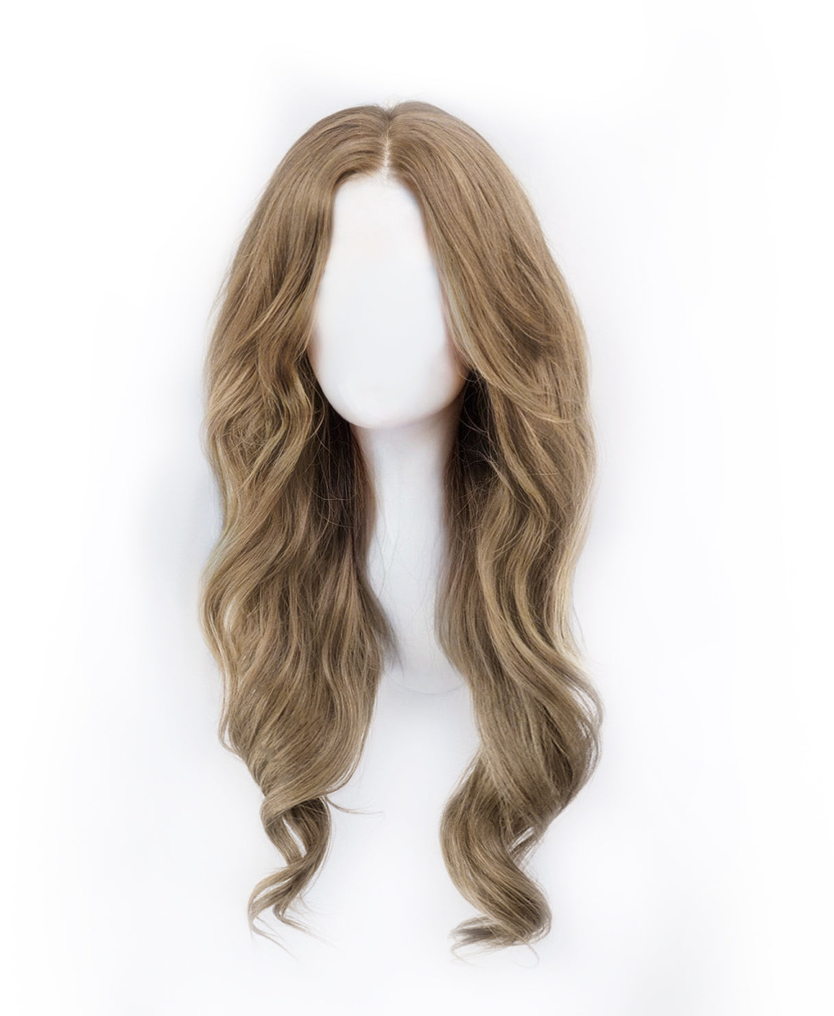 lace front human wig - 20" ash blonde.