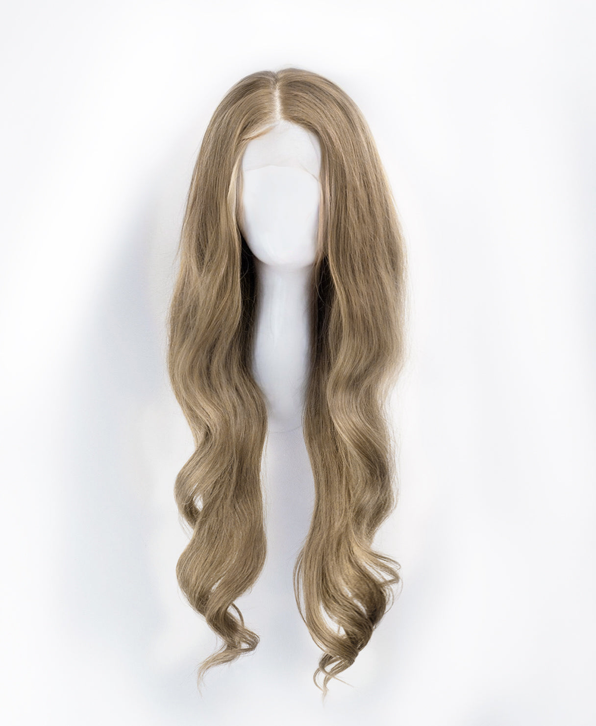 lace front human wig - 24" ash blonde.
