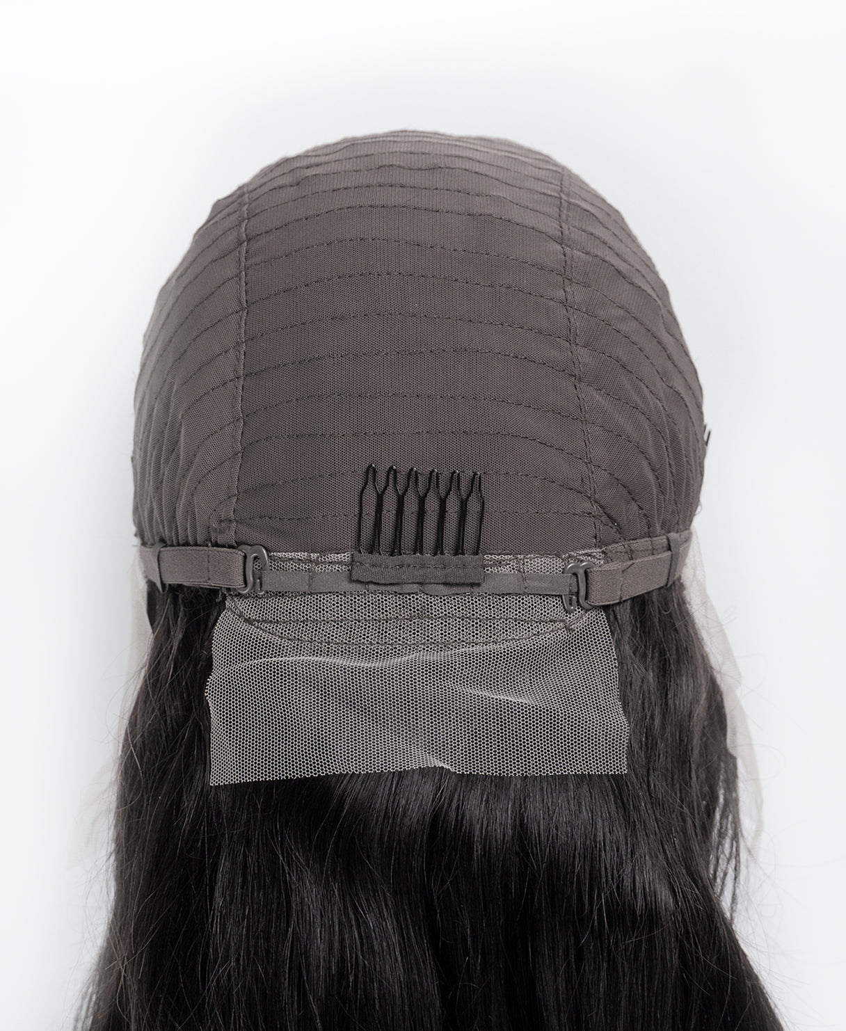 lace front human wig - 26" natural black.