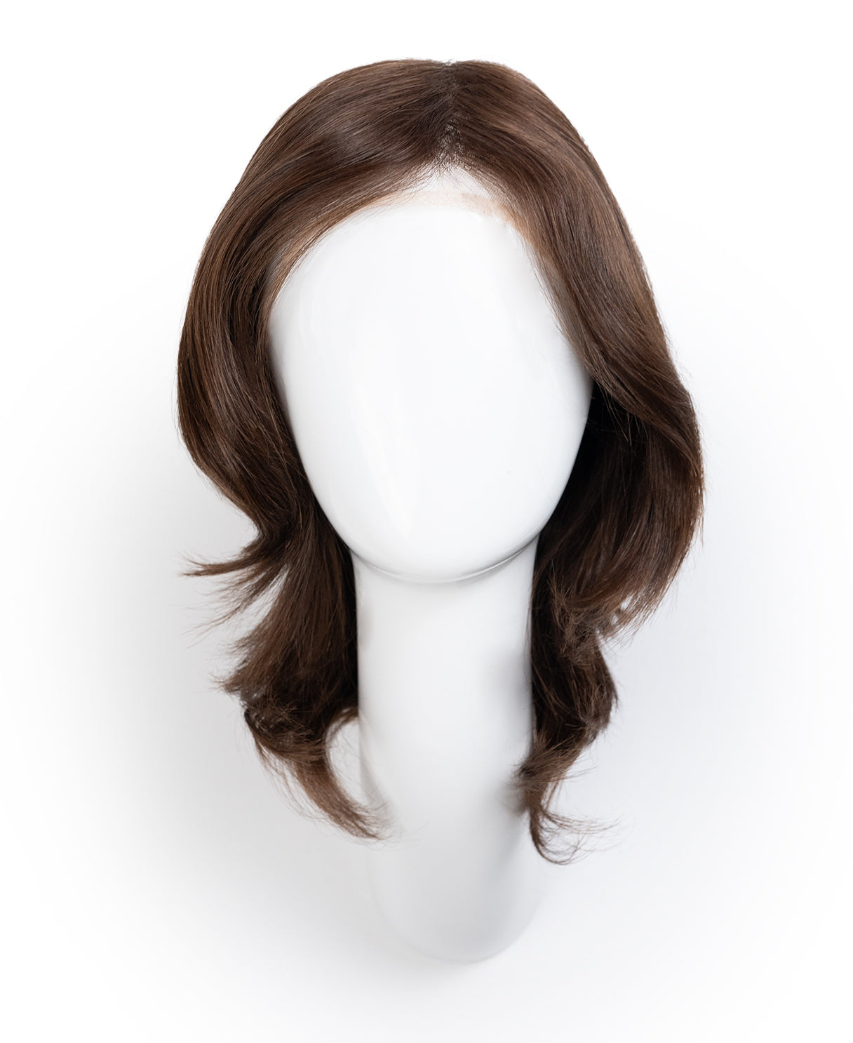 european virgin hair wig - 8" medium brown.