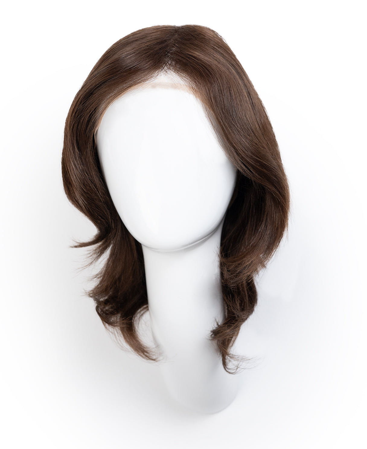 european virgin hair wig - 8" medium brown.