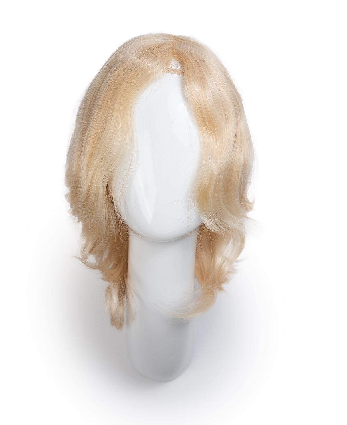 european virgin hair wig - 8" light blonde.