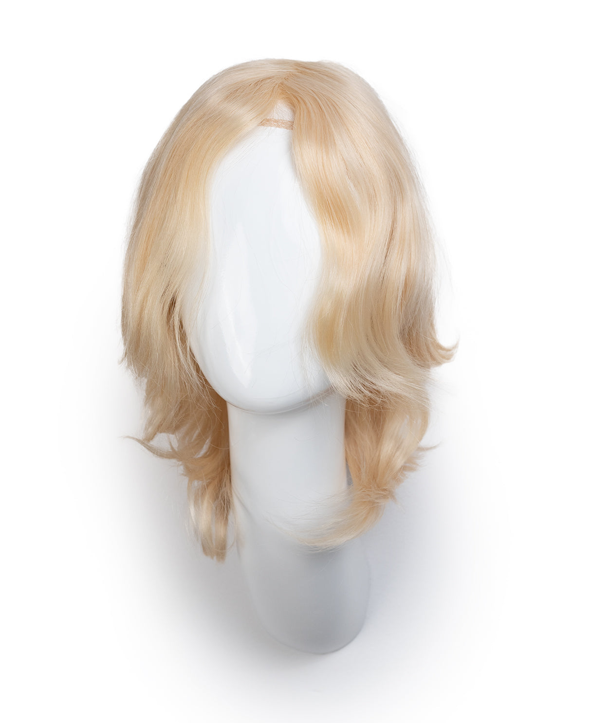 european virgin hair wig - 8" light blonde.