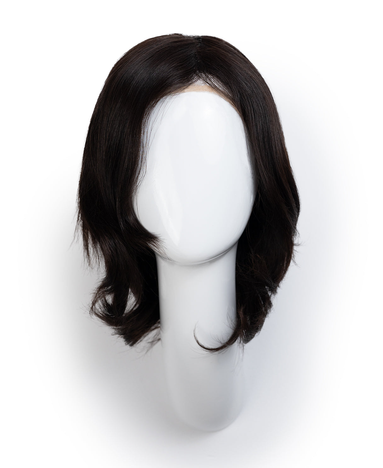 european virgin hair wig - 8" natural black.