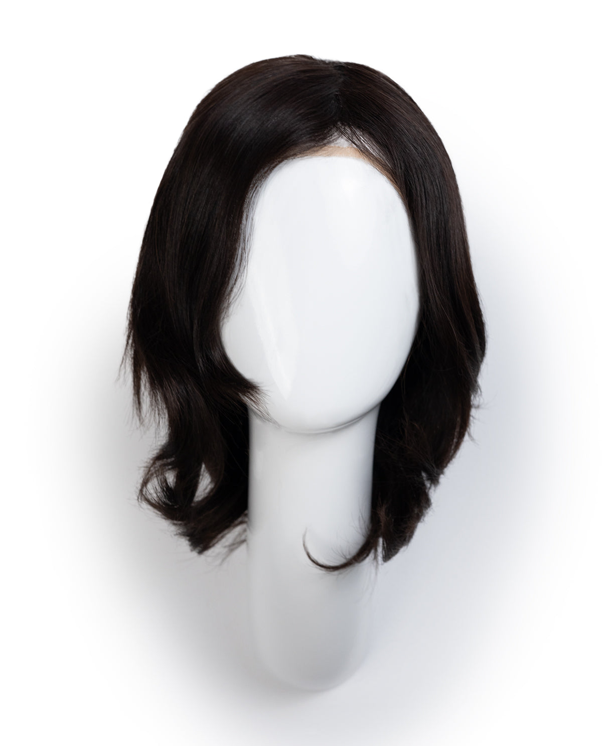 european virgin hair wig - 8" natural black.