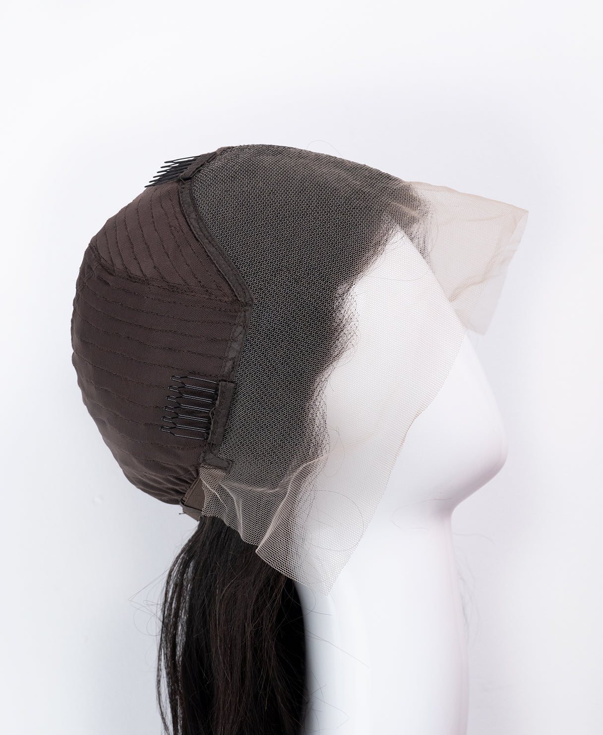 lace front human wig - 18" natural black.