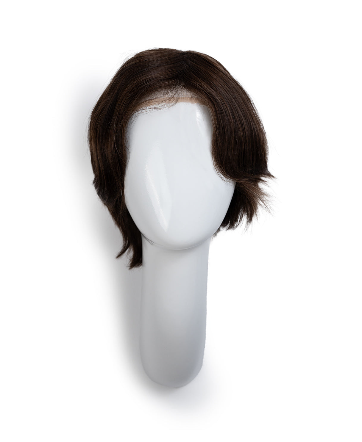 european virgin hair wig - 6" medium brown.