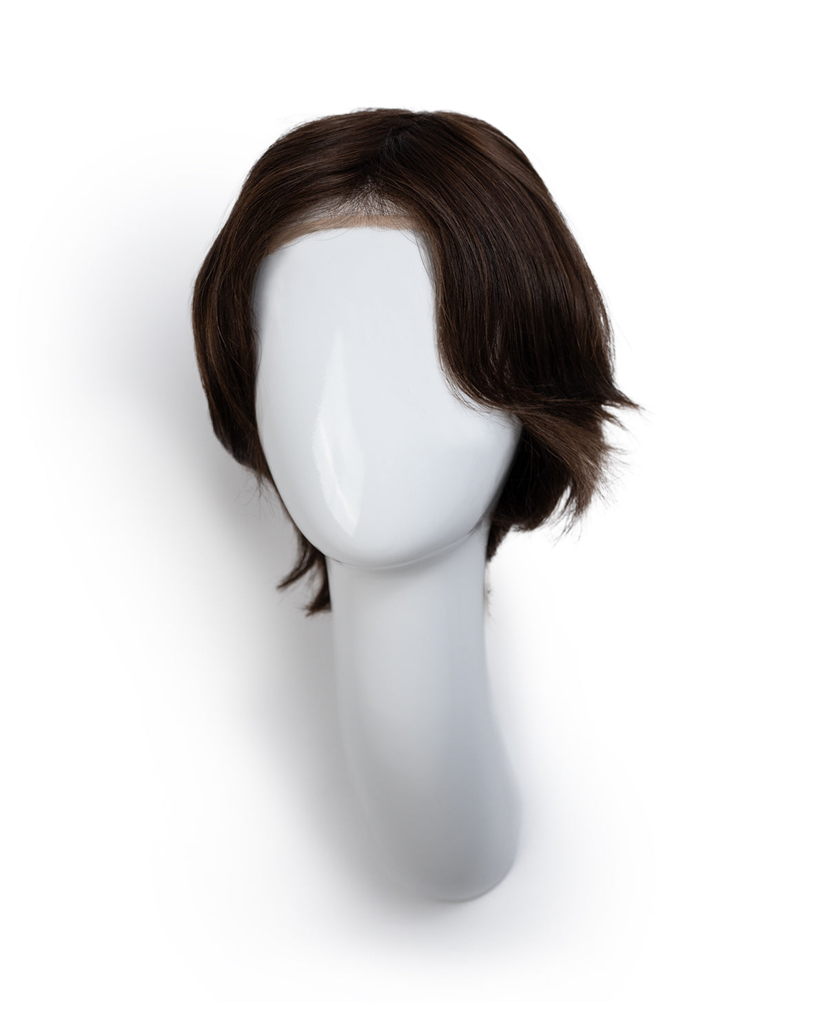 european virgin hair wig - 6" medium brown.