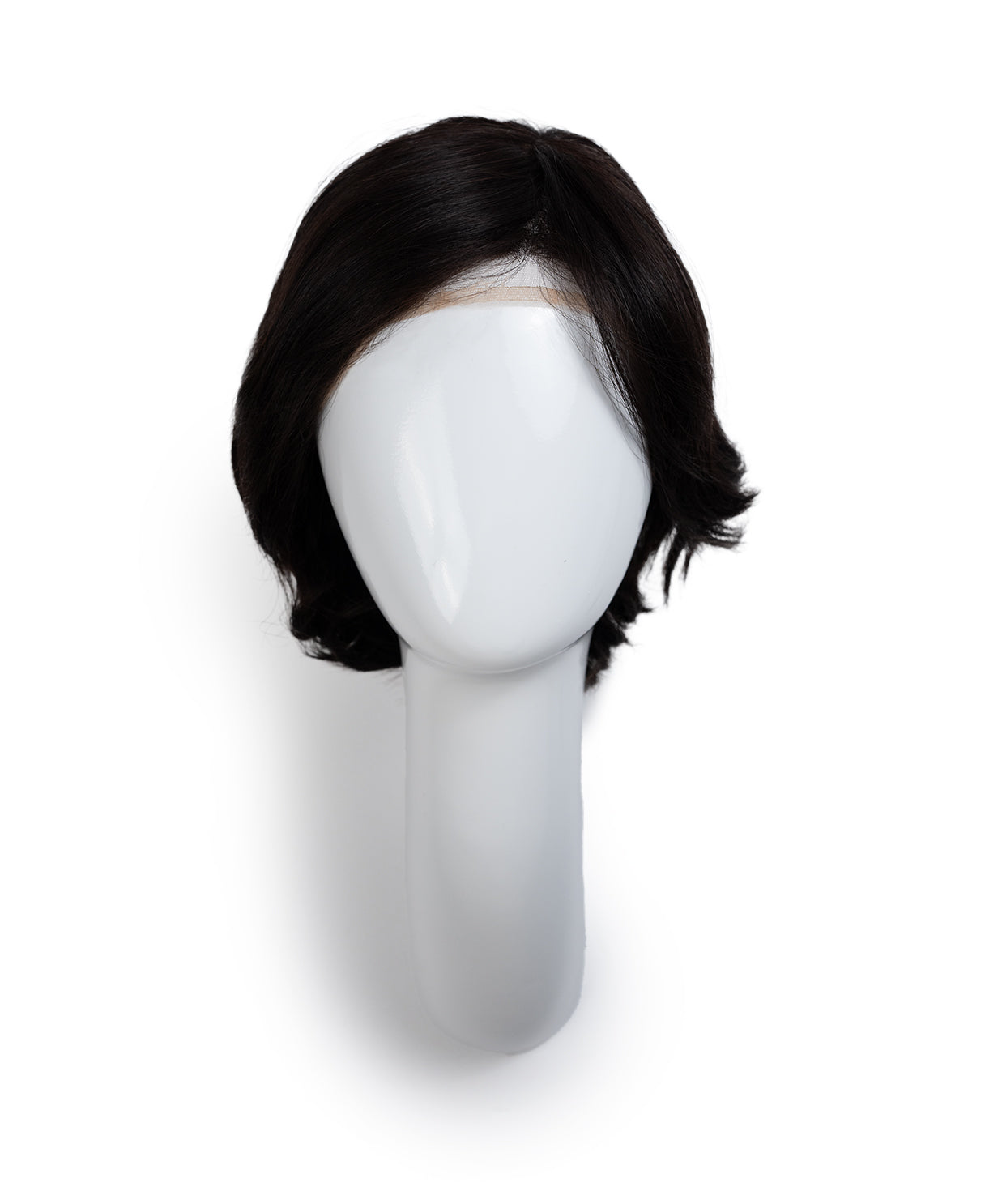 european virgin hair wig - 6" natural black.