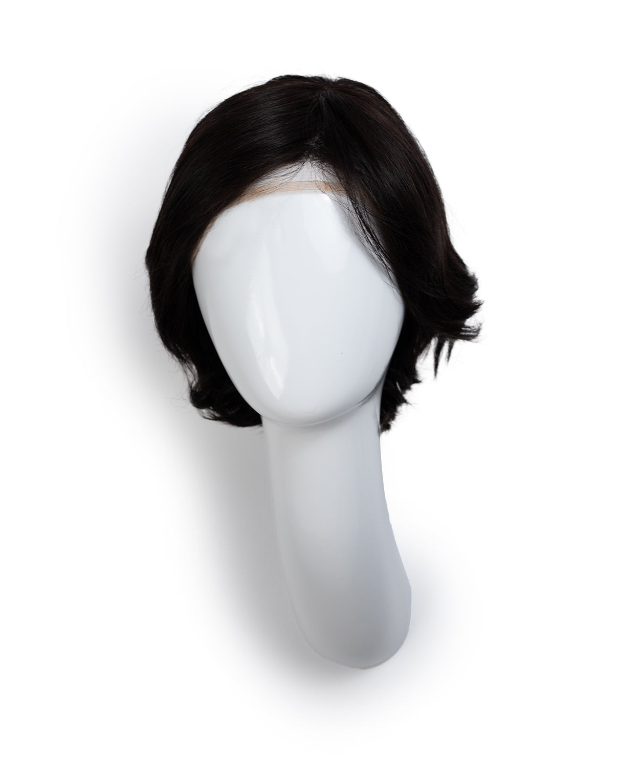 european virgin hair wig - 6" natural black.