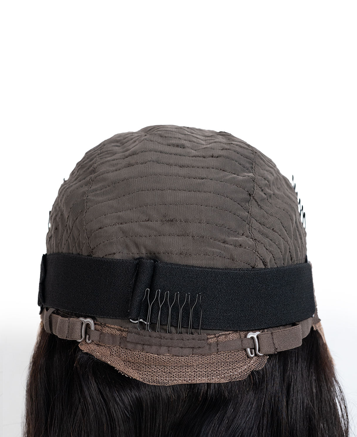 put on & go pre-cut lace human wig - 18" mocha balayage.