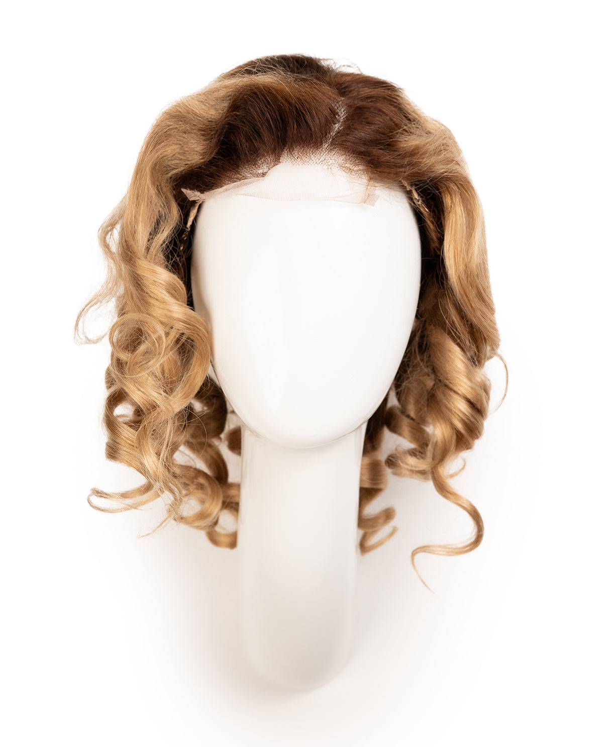 bob human wig - 12" rooted dirty blonde.
