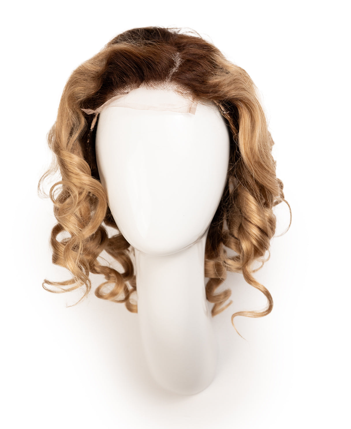 bob human wig - 12" rooted dirty blonde.