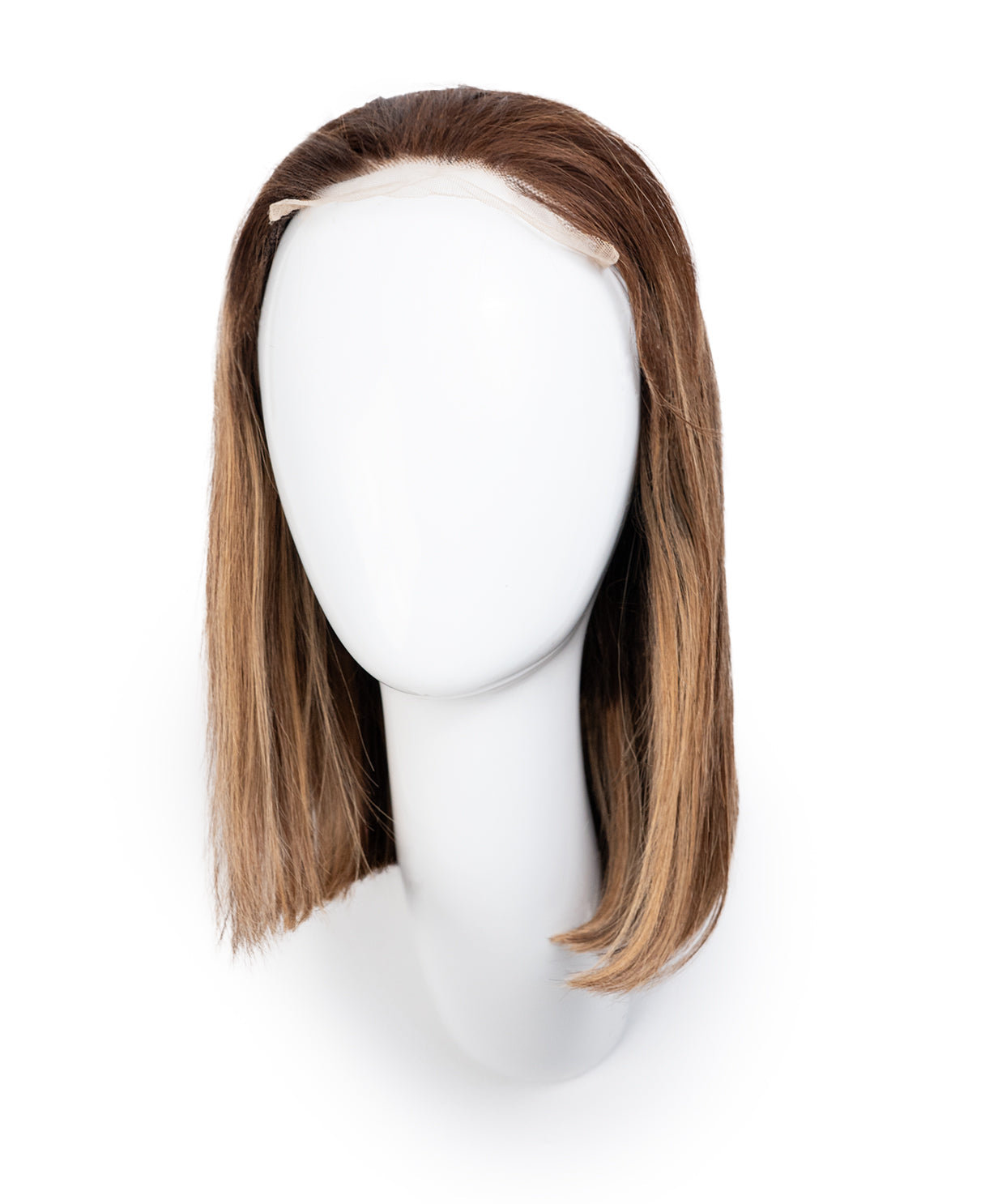 long bob human wig - 10" ash balayage.
