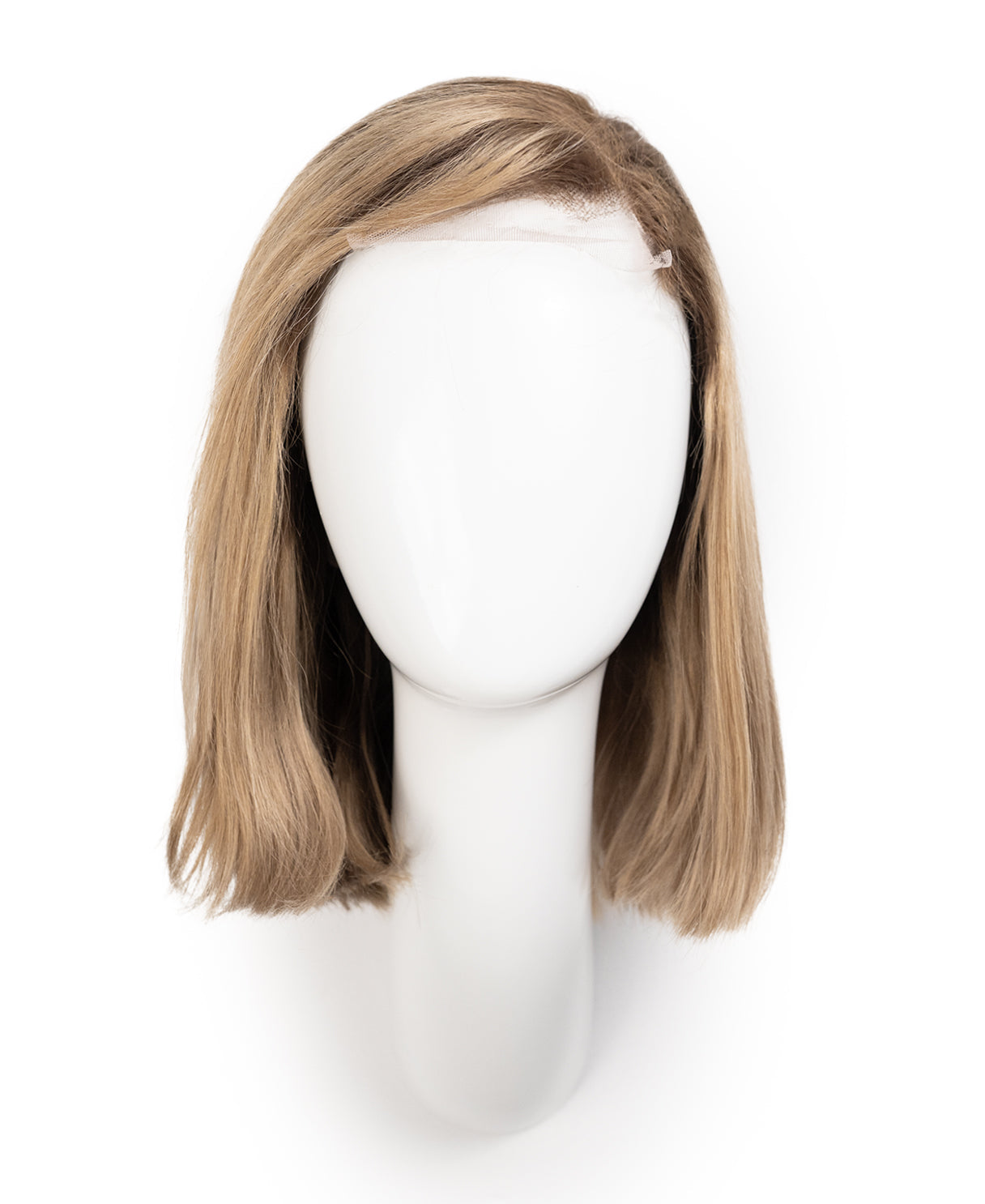 bob human wig - 10" rooted dirty blonde.