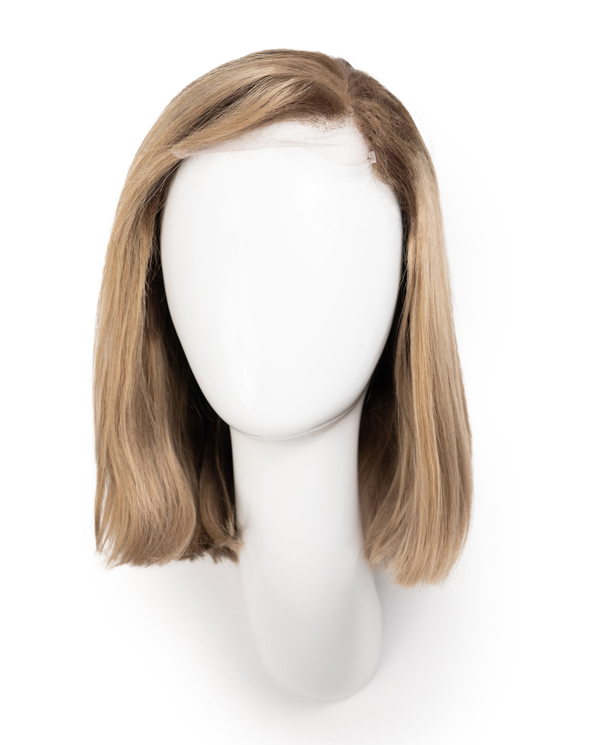 bob human wig - 10" rooted dirty blonde.
