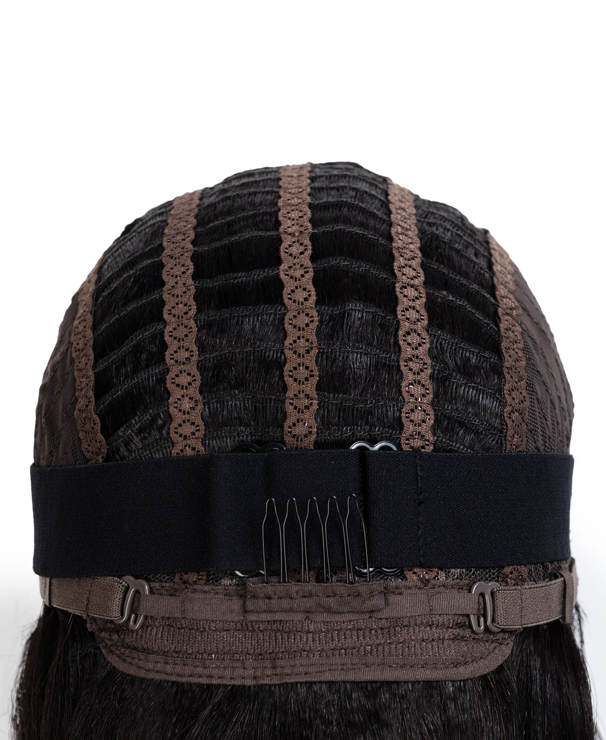 bob wig with fringe - 12" highlighted brown.